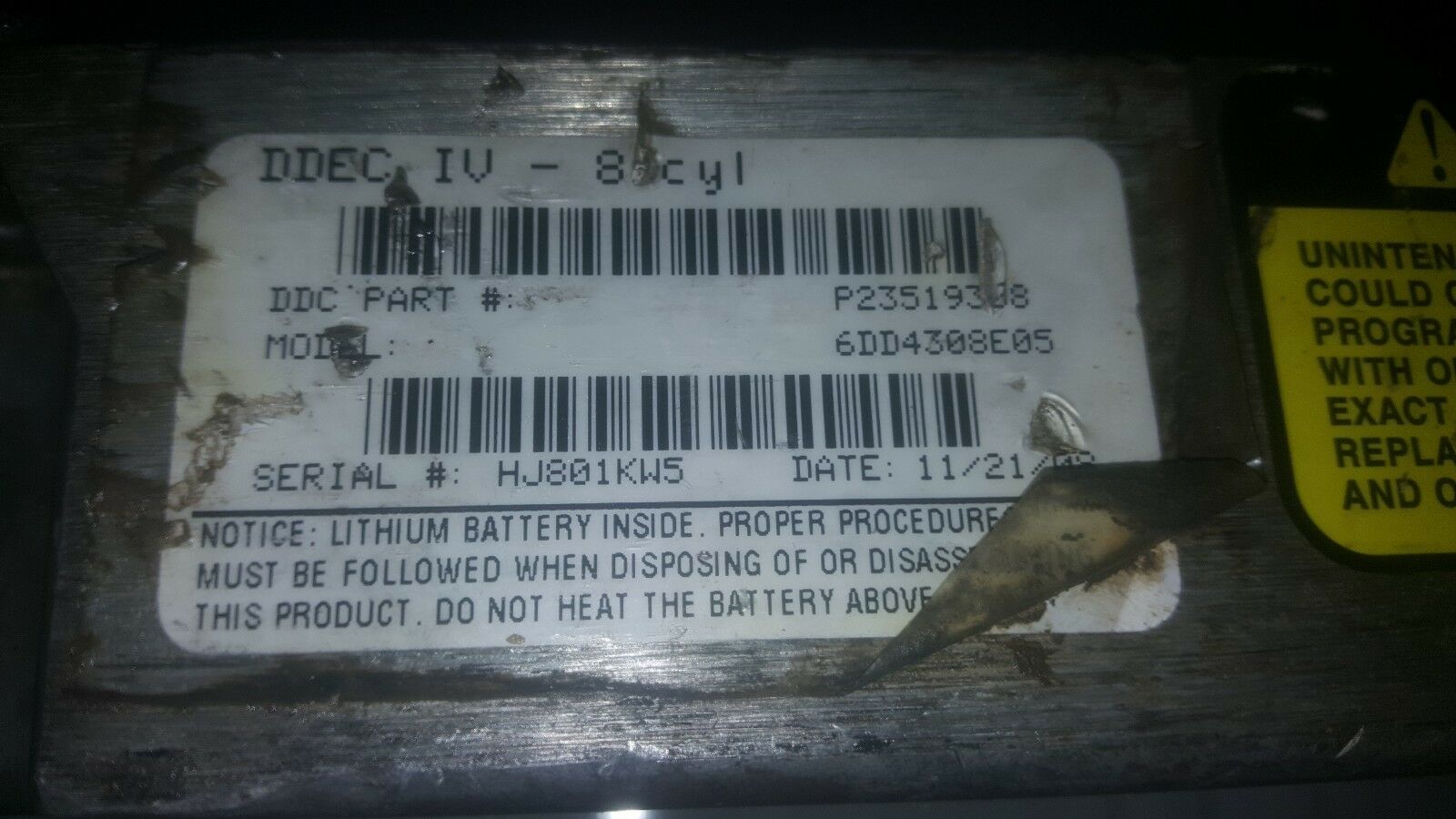 6DD4308E05 Detroit Diesel ECM DDEC IV P23519308 Truckomotive